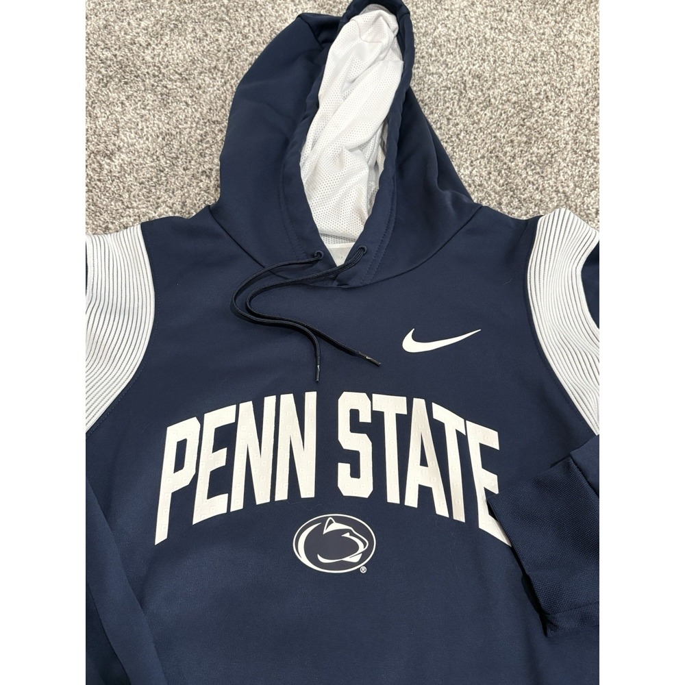 Nike Penn State Nittany Lions Therma-FIT Hoodie Mens Small Navy Blue On-Field